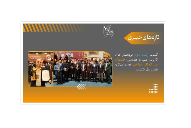 Naghsh Aval Keifiat Company securing Second Grade in Applied Researches in Kharazmi’s 37th International Festival